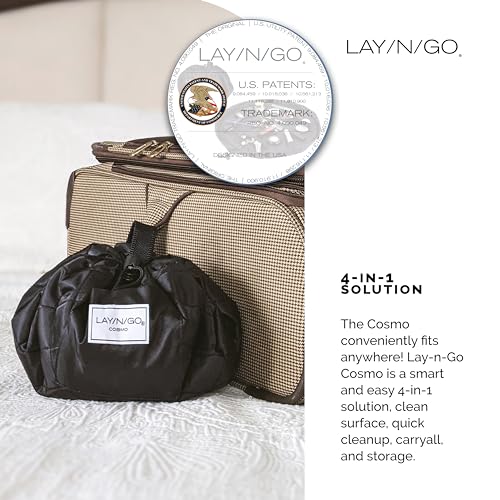 Lay-n-Go Cosmo Drawstring Cosmetic & Makeup Bag Organizer, Toiletry Bag for Travel, Gifts, and Daily Use, 20 inch, Horsetooth