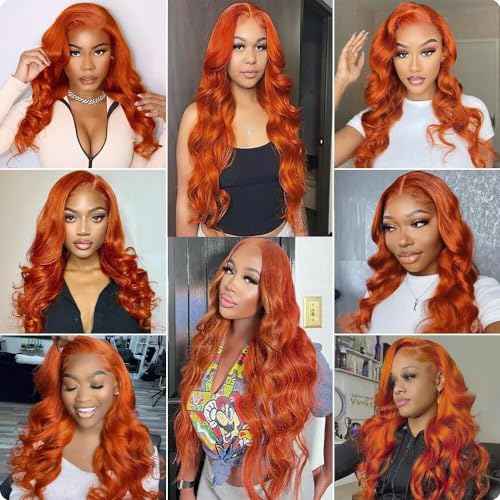 Ginger Orange 350 Human Hair Bundles 26 28 30 Inch Body Wave Bundles Human Hair Unprocessed Brazilian Virgin Hair Quick Weave for Black Women