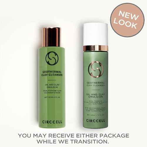 CIRCCELL Geothermal Clay Cleanser ? Hydrating Facial Cleanser - Arctic Clay and Essential Oils Deep Clean & Detox Skin ? Hydrating Clay Face Wash or Mask for All Skin Types