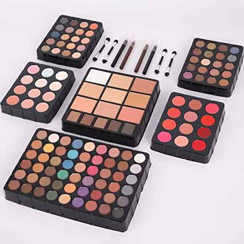 132 Color All- In- One Makeup For Women Full Kit,Professional Makeup Kit,Makeup Gift Set for Women,Girls&Teens,Include eyeshadow/lipstick/concealer/Lip Gloss/Eyeliner/Mascara£¨006N2-Silver£©