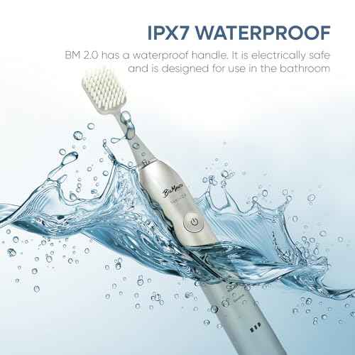 BIG MOUTH TOOTHBRUSH Dr Bobbi Electric Toothbrush for Adults | Ultrasonic Rechargeable Toothbrush with 5 Cleaning Modes & 2-Minute Smart Timer | Retains 42-Day Battery | Travel-Friendly Platinum