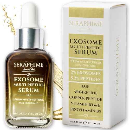 Exosome Multi-Peptide Serum ? 2% Exosomes, Argireline, Copper Peptides (GHK-CU), Oligopeptide-1 (EGF) & Hyaluronic Acid ? Advanced Anti Aging Skincare Stem Cell Serum with Multi Peptide