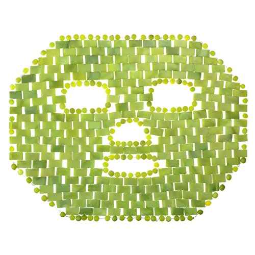 Jade Facial Mask, Jade Sleep Natural Stone Green Facial Cooling Mask, Beauty Skincare Massage Tools for Alleviate Puffiness Face Massage Puffy Eyes Dark Circles