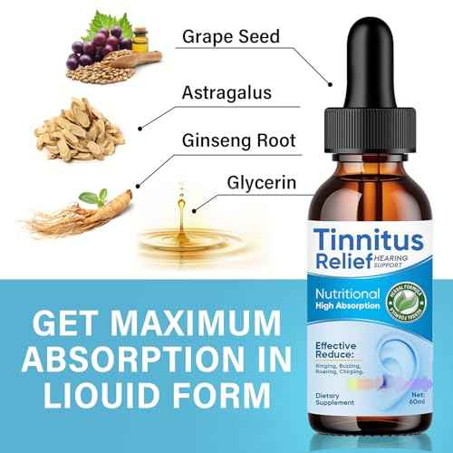 Tinnitus Relief for Ringing Ears, Natural Ingredients Tinnitus Ear Ringing Relief, Effective Tinnitus Treatment to Reduce Ear Noise & Improve Hearing for Men & Women