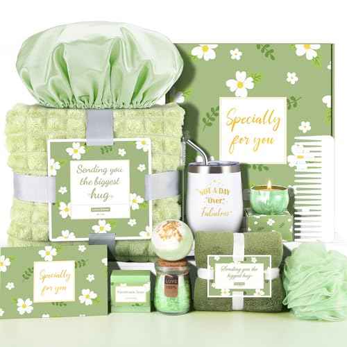Self Care Gifts for Women, Get Well Soon Gifts Basket Care Package, Birthday Gifts Box for Women, Relaxing Bath Spa Gifts Set, Thinking of You Surgery Recovery Gift for Her Mom Girl Friend Sister Wife