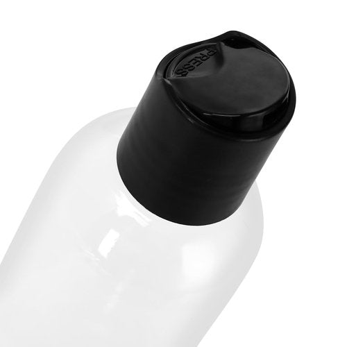 60 PCS 4oz Clear Plastic Empty Bottles, Squeezable Travel Containers with Black Disc Cap, Refillable Empty Lotion Bottles for Shampoo Lotions Shower