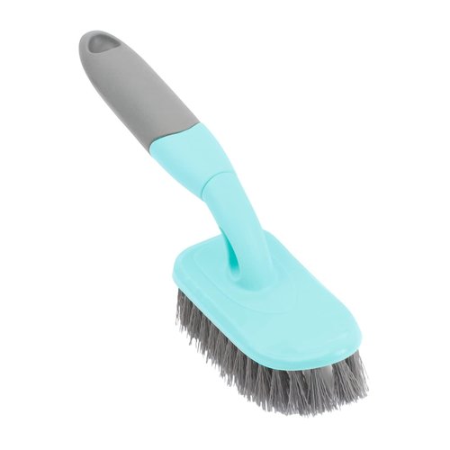 Sihuuu Scrub Brush, Cleaning Shower Scrubber with 9 Inch Ergonomic Handle, Sturdy Stiff Bristles Heavy Duty Brush for Bathroom, Shower, Sink, Carpet, Floor (Blue)