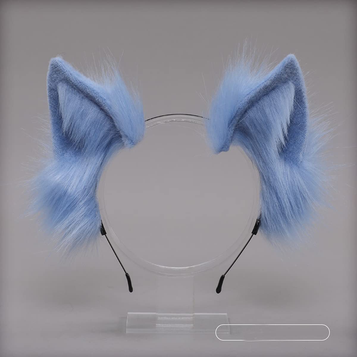 Jilneed Cat Ears Headband for Women Girls Cosplay Costume Party Headbands Cute Faux Fur Hair Accessories (Blue)