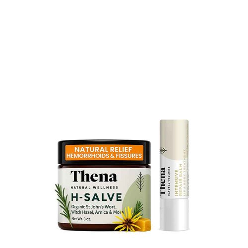 Thena Intense Hemorrhoid Treatment and Organic Lip Treatment Balm