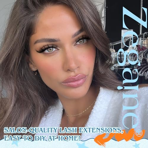 Manga Lash Clusters Kit Anime Eyelash Clusters Natural Look Clear Band Fairy Cluster Eyelash Extensions Spikes Individual Lashes Kit with Lash Bond&Seal, Tweezers 10-16MM 120Pcs by Zegaine