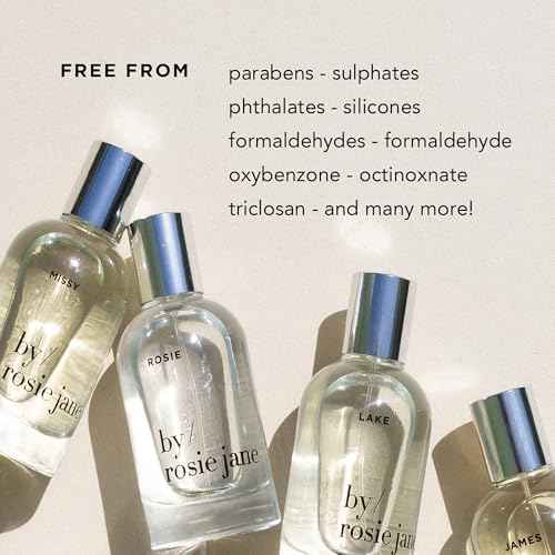 By Rosie Jane Perfume Oil (Rosie) - Travel Size Roll On Perfume with Notes of White Musk & Sweet Rose - Paraben, Sulfate & Phthalate Free (7ml)