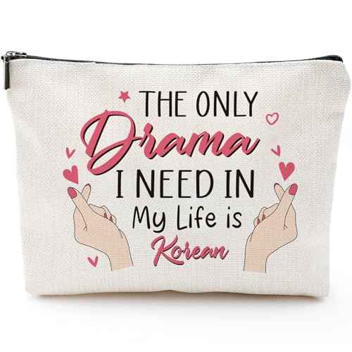 Korean Drama Fan Gifts - Funny Gifts for K-pop Lovers, Small Makeup Bag Korean Stuff Merch Gifts for Women, Korean Accessories Essential Gifts for Friends Besties Birthday Christmas Gifts