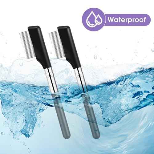 Small Eyelash Comb, 2 Pack Metal Eyelash Brush Eyelash Separator Tool Eyebrow Brush Grooming Eye Lash Separator Grooming Brushes Eyebrow Comb with Metal Teeth Eye Makeup Tool for Women (Short Handle)