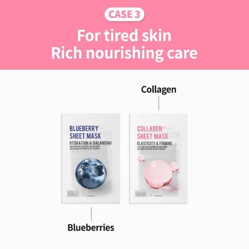 EUNYUL Purity Korean Collagen Face Mask for Skincare 8 Types x 5 Sets Hydrating and Nourishing