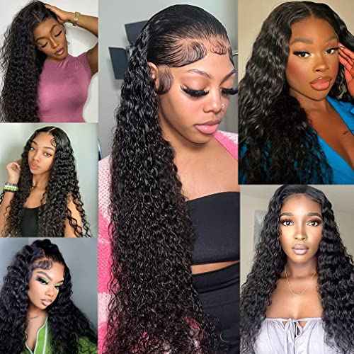 Beautymoon Water Wave Bundles 18 20 22 Inch Wet and Wavy Human Hair Weave Bundles 10A Brazilian Virgin Water Wave Hair 3 Bundles Human Hair Extension for Women Natural Color