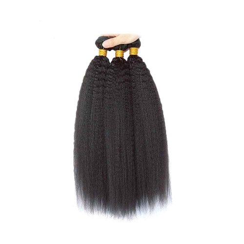 Yaki Straight Bundles Human Hair Kinky/Yaki Bundles 20 20 20 Inch Brazilian Virgin Remy Hair Extensions Kinky Straight Human Hair Bundle For Black Women 3Pcs/Set