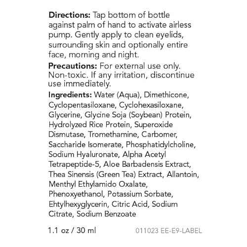 Eye Eco Essential 9 Eyelid and Facial Serum - 1.02 oz - Hydrating Anti Aging Serum with Aloe, Chamomile & Green Tea