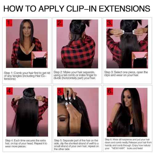 ORIGEN Clip in Hair Extensions Real Remy Human Hair Chocolate Brown to Caramel Blonde Highlights Straight Hair for Women 7pcs 120g 16 Inches