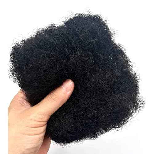 Afro Kinky Bulk 100 £¥ Human Hair for Dreadlock Extensions,16 Inch 60g 2 Bundles/Package Black,Making Dreadlocks Twist or Braids Repair Extensions