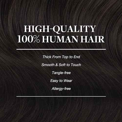 GOO GOO Clip in Hair Extensions Real Human Hair, Remy Human Hair Extensions Clip ins for Women, Natural Human Hair, 18inch 120g 7Pcs, 2 Dark Brown