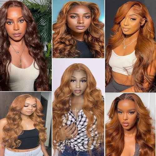Light Brown Human Hair Bundles Body Wave 18 20 22 Inch Body Wave Human Hair Weave 3 Bundles Silky Hair Bundles Brazilian 3 Bundles Human Hair Extensions 30 Color