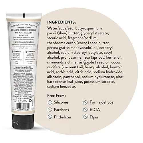 J.R. Watkins Natural Moisturizing Hand Cream, Hydrating Hand Moisturizer with Shea Butter, Cocoa Butter, and Avocado Oil, Cruelty Free, 3.3oz, Coconut, 3 Pack