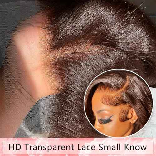 30 inch Chocolate Brown Lace Front Wig Human Hair Pre Plucked 220% Density 13x6 Hd Lace Front Wigs Human Hair Colored Frontal Brown Body Wave Human Hair Wigs for Black Women