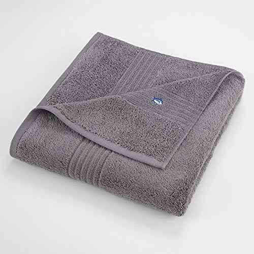 Southern Tide Oversized Bath Towel ? 33" x 65" ? Plush, Absorbent Cotton Blend with Intelliweave¢â ? Low Lint, Fade Resistant, Embroidered Skipjack Logo ? Soft Coastal Comfort ? Grey