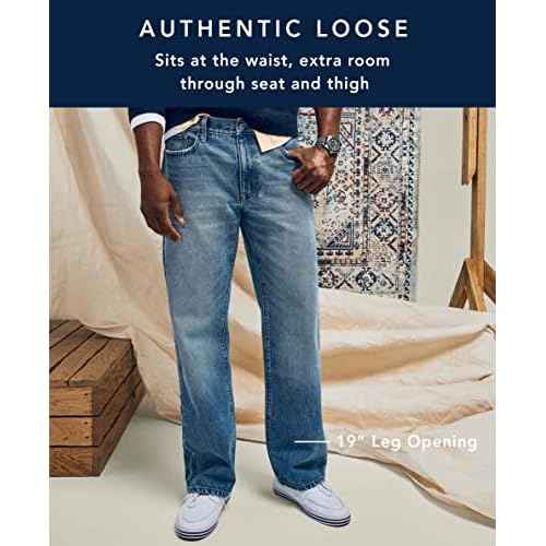 Nautica Men's Loose Fit 5 Pocket Jean Pant