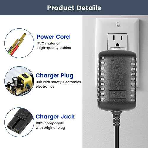 4.5V Charger for BaByliss PRO FX870 FX788 FX787 FXSSM FX820 FX726 FX825 Outlining Trimmer Compatible with BaByliss GOLDFX Hair Clippers Power Adapter