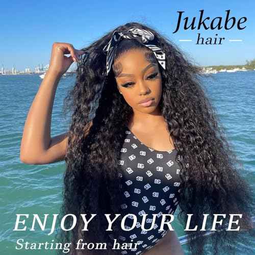 Deep Wave Lace Front Wigs Human Hair Wig 13x6 HD Lace Front Wigs Human Hair for Women Deep Curly Wigs Pre Plucked Glueless Wig Natural black Color 28inch