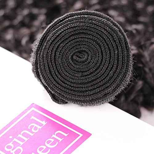 Original Queen 100% Brazilian Unprocessed Virgin Kinky Curly Human Hair Weave 3 Bundles Deep Curly Hair Extensions Mixed Length 16 16 16inches