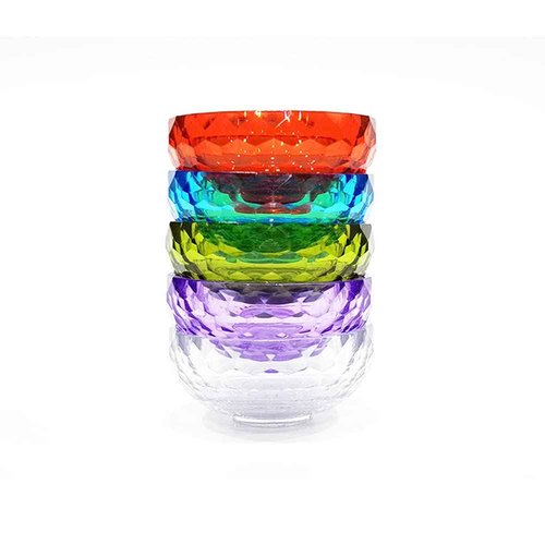 mollensiuer 3 Pieces Acrylic Crystal Facial Mask Mixing Bowl Facial Mud Bowl DIY Stirring Bowls Face Skin Applicator Bowl
