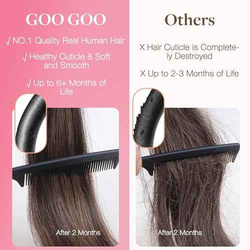 GOO GOO GOOGOO I Tip Hair Extensions Human Hair 50g 100 Strands Natural Looking Itip Extensions Dark Brown 16inch