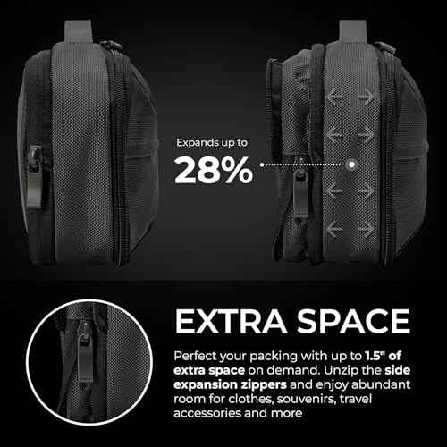 Briggs & Riley Expandable Essentials Kit - Toiletry Travel Bags for Women & Men, Organizer for Vacation, Compact Dopp Kit for Bathroom Accessories, Makeup, & Skincare - Baseline Collection