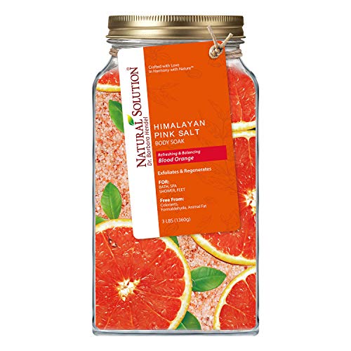 Natural Solution Pink Salt Body Soak with Blood Orange,Organic Joint & Muscle Relief Soak - 3 lbs