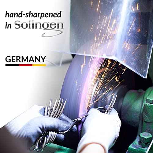 MarQus Manicure Set Men and Women - Nail Care Kit for Men and Women - Solingen Manicure Set made in Germany (except for Czech Glass Nail File and Clippers) - Manicure Kit Solingen
