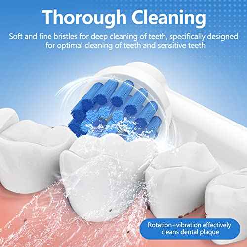 Sensitive Replacement Brush Heads for Braun Electric Toothbrush, Soft Bristles Provide A Comfortable and Gentle Brushing Experience for Sensitive Gums, Pack of 8