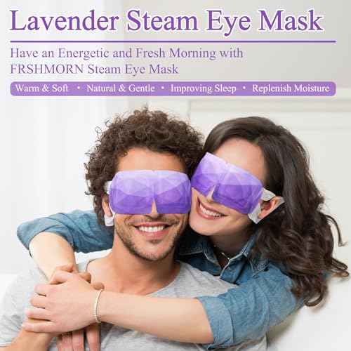 16 Packs Steam Eye Mask, Heated Eye Mask for Sleeping, Warm Compress for Eyes, Self Heating Disposal Steam Mask for Home Sleep, Office, Spa, Travel Essentials Stocking Stuffers (Lavender)