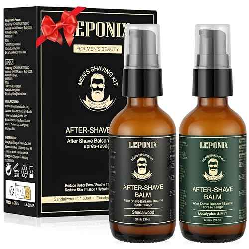After Shave Balm for Men, Luxury After Shave Lotion for Mens Skin Care with Eucalyptus & Mint/Sandalwood - Cooling, Hydrating and Razor Bump Relief, Post Shave Balm Perfection for Soothe Skin