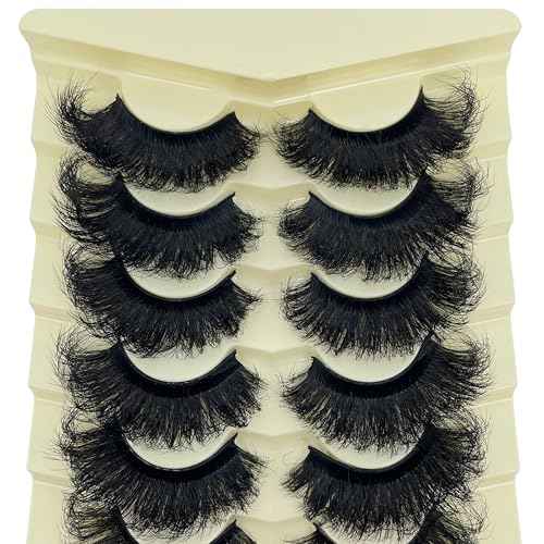 Mink Lashes Fluffy 20MM Dramatic Thick Volume Cat Eyelashes 25MM 3D Faux Mink 8D Lashes Strips Pack YH-108