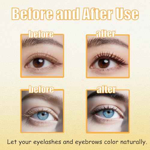 Brown Eyebrow Color Kit with Natural Result Black Lash Color Kit for Professional and Home Use
