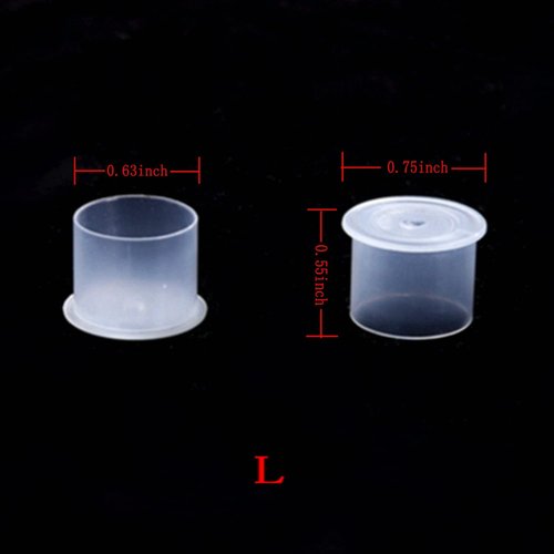 Tattoo Ink Caps Large,1000Pcs White Plastic Disposable Pigment Caps Microblading Makeup Tattoo Ink Cups Caps with Base Sizes 17 Large for Tattoo Ink