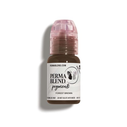 Perma Blend - Forest Brown - Microblading Ink for Permanent Eyeliner - Professional Tattoo Ink - Neutral Medium Brown Tattoo Ink Makeup - Vegan (0.5 oz)