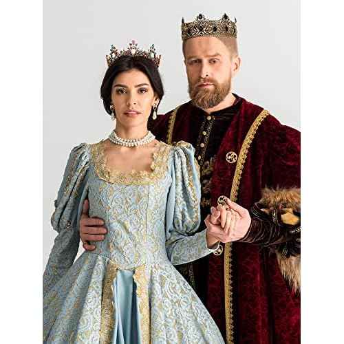 2 Pieces Baroque Crown King and Queen Crown Set for Men Women Black Rhinestone Crystal Queen Tiaras Royal Costume Crown Headwear for Prom Wedding Cosplay Homecoming Prom Christmas Party Decorations