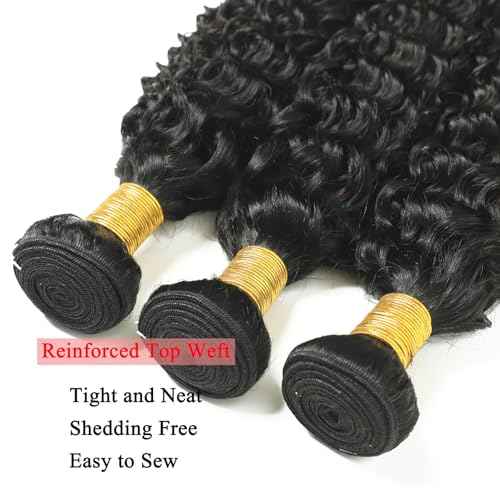 Water Wave Human Hair Bundles with Closure (20 22 24+18) Wet and Wavy 100% Unprocessed Brazilian Virgin human hair 3 Bundles with 5x5 Lace Closure Free Part Curly Wave Hair Extensions