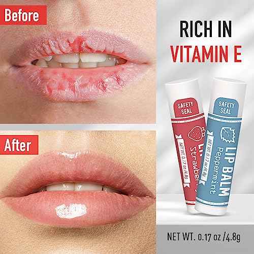 AZEN 240 Pack Lip Balm, Natural Lip Balm Bulk, Lip Care Product, Christmas Stocking Stuffers, Christmas Gifts for Women Girls - 10 Flavors