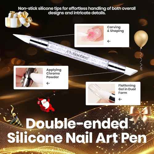 Beetles 3D Gel Nail Art Kit-Crystal Orb 3D Nail Art Clear 1 oz 5 in 1 Non-Sticky Hand Sculpting Building for Beginner DIY Salon at Home,Clear Solid Builder Nail Gel, UV & LED Lamp Cured Needed