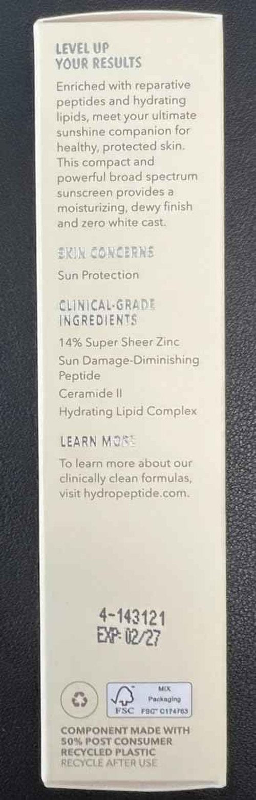HydroPeptide Sun Slick SPF 50 Mineral Sunscreen Stick with Reparative Peptides, 0.52 Ounce (15g)