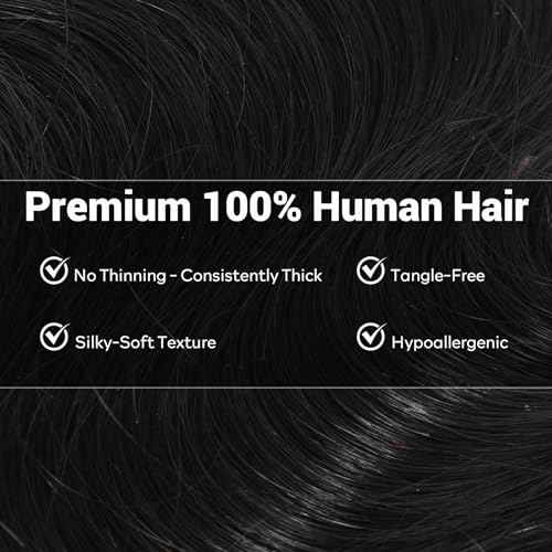 5x5 Hd Lace Frontal Only,Skinlike Invisible Lace Closure Free Part Pre-Plucked 100% Human Hair Clean Glueless Design Deep Wave Natural Black 20 Inch